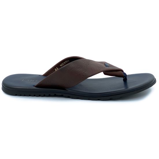 Вьетнамки Emozioni сине-коричневые кожаные - фото 1, 