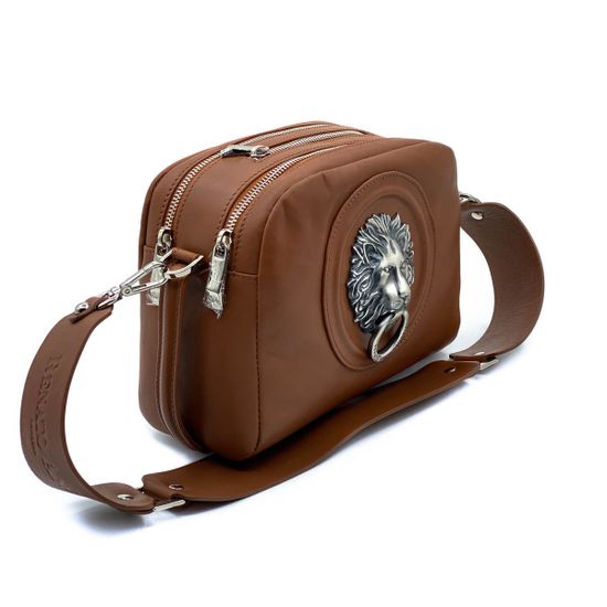 Сумка кросс-боди Renato Angi коричневая кожаная - фото 2, 