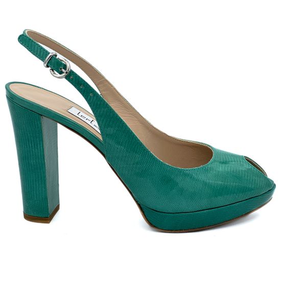 Босоножки Left&amp;Right зеленые из лакированной кожи - фото 1, 