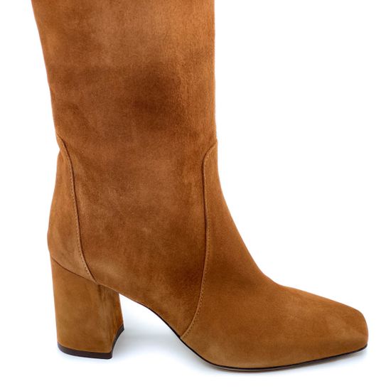 Сапоги Tiffi коричневые замшевые демисезонные - фото 2, Q543/70F TI BRANDY