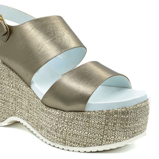 Босоножки Jeannot бронзовые кожаные - фото 6, 