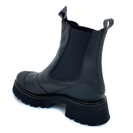 Ботинки Tiffi черные кожаные Байка - фото 3, 