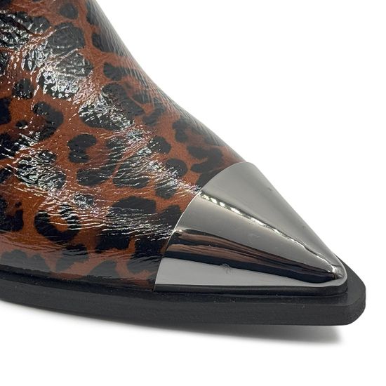 Ботильоны казаки MIMMU наплак принт &quot;леопард&quot; демисезонные - фото 7, M860M1 MIM LEO