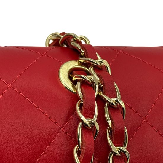 Сумка Di Gregorio красная кожаная стеганная - фото 5, 9175 DG ROSSO