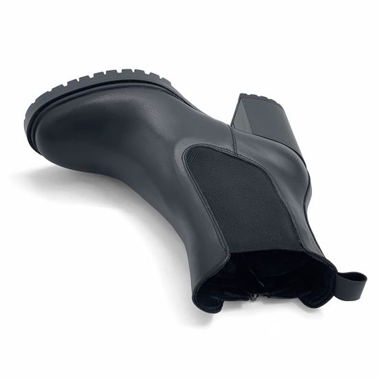 Ботильоны CVCover черные кожаные на меху - фото 4, 840101-2 COV