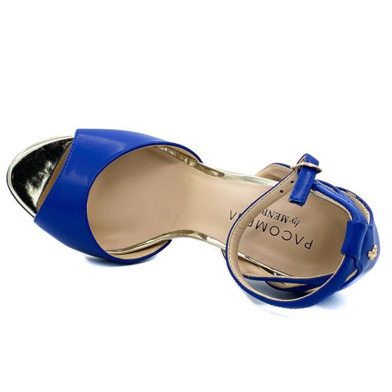 Босоножки Pacomena синие кожаные - фото 5, 