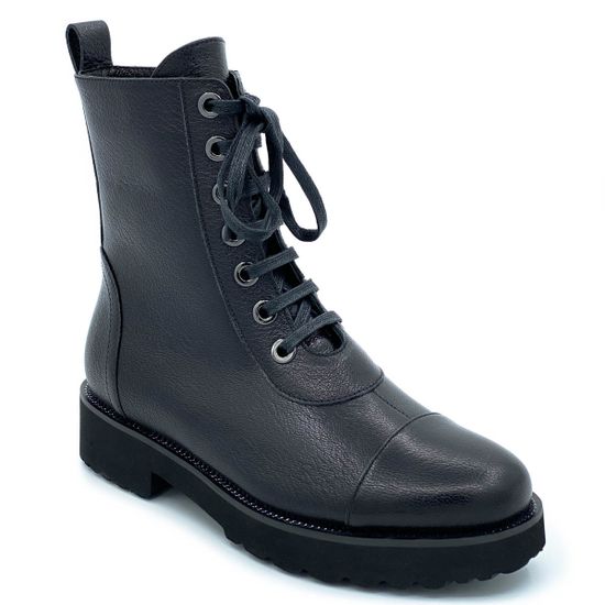 Ботинки Cover черные кожаные Байка - фото 2, 8379103-1 COV