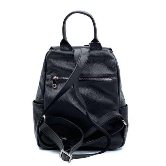 Рюкзак Di Gregorio черный кожаный - фото 3, 818 DG NERO