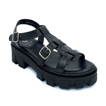 Босоножки Cover черные кожаные - фото 2, 2591-2 COV