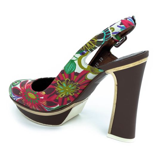 Босоножки Baldinini мультиколор кожаные - фото 3, 