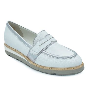 Лоферы Donna Soft белые кожаные - фото 2, DS0752G DS