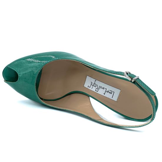 Босоножки Left&amp;Right зеленые из лакированной кожи - фото 5, 