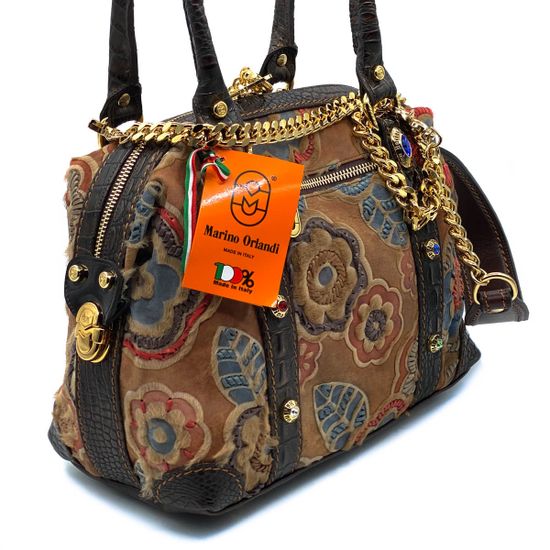 Сумка Marino Orlandi коричневая кожаная - фото 2, 