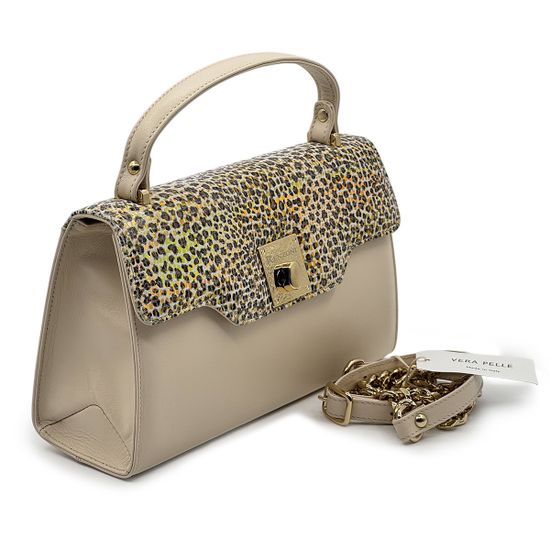 Сумка Ilasio Renzoni бежевая кожаная - фото 2, B8731 IR BEIGE