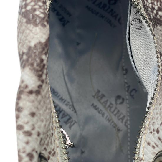 Сумка Marina Creazioni бежевая кожаная с обработкой под питон - фото 5, B6064 MC PITON