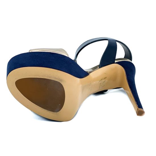 Босоножки Renzi кожа/замша синие на платформе - фото 5, 522901B RZ