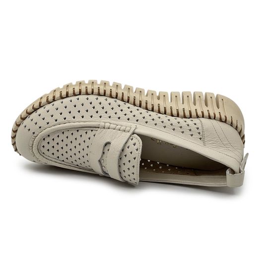 Лоферы Nila Nila светло-розовые кожаные с перфорацией - фото 5, ES025YA-165 NIL ROSA