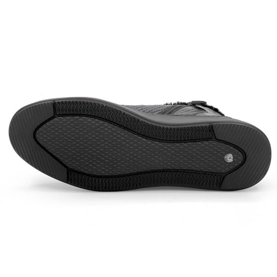 Ботинки Luca Guerrini черные кожаные МЕХ - фото 4, 