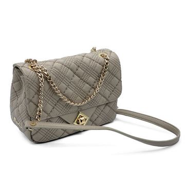 Сумка кросс-боди Marina Creazioni бежевая кожаная стеганая - фото 2, B6400 MC TRP265 BEIGE