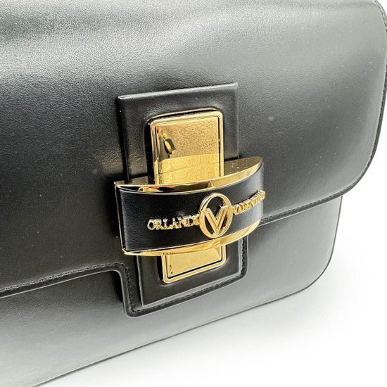 Сумка Valentino Orlandi черная кожаная - фото 4, 