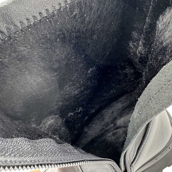 Ботинки  высокие TUFFONI черные кожаные на байке - фото 7, 3624015LB TUF