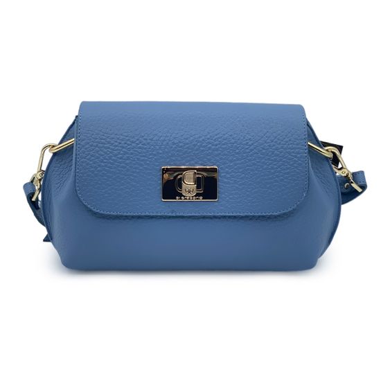 Сумка Di Gregorio голубая кожаная - фото 1, 