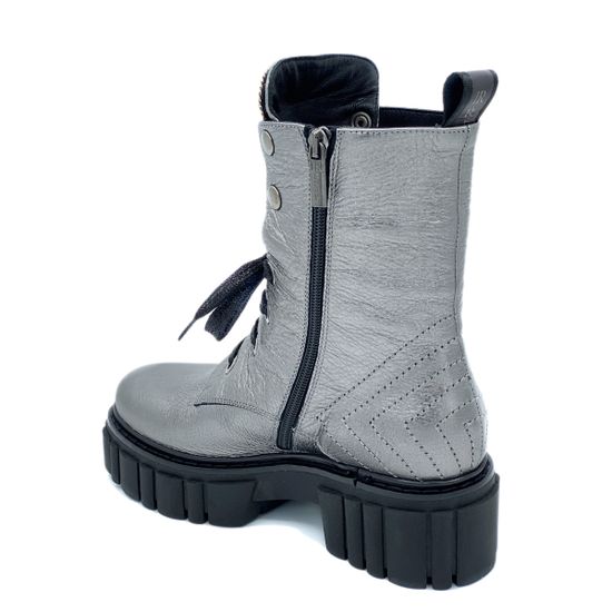 Ботинки Ilasio Renzoni серебряные кожаные Байка - фото 3, 3702 IR SILVER