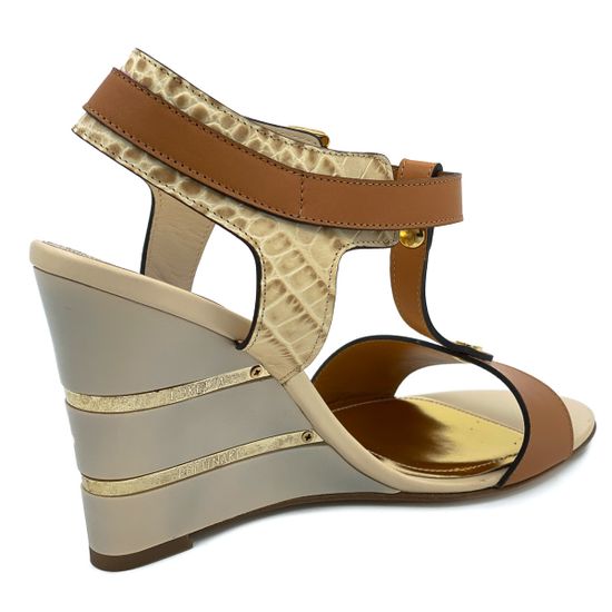 Босоножки Loretta Pettinari коричневые кожаные - фото 3, 