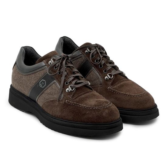 Полуботинки GIAMPIERONICOLA коричневые замша/кожа на байке - фото 8, A43685B GPN MORO