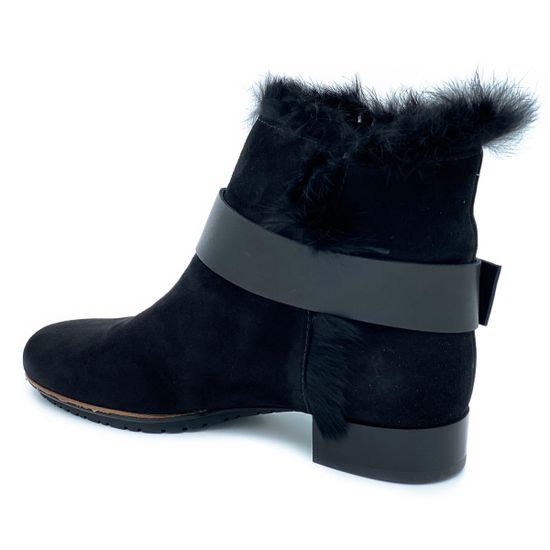 Ботинки Baldinini черные замшевые МЕХ - фото 3, 