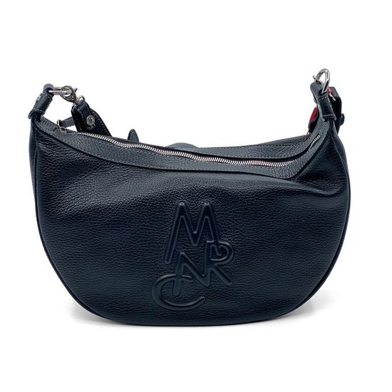 Сумочка-банан Marina Creazioni черная кожаная - фото 1, 