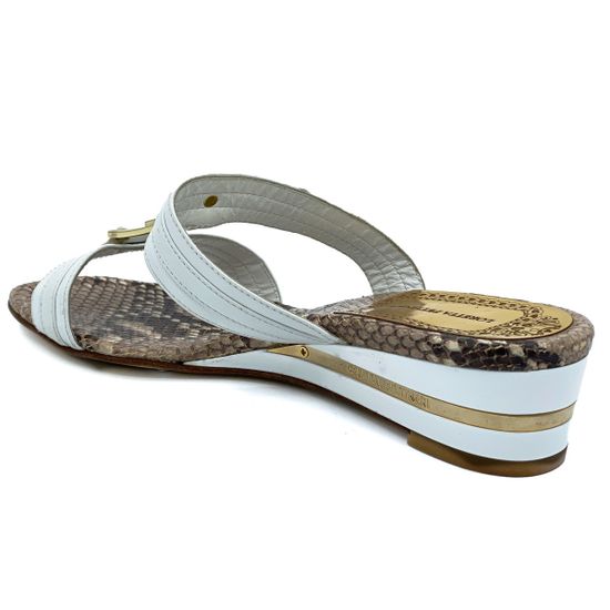 Сабо Loretta Pettinari белые кожаные - фото 4, 