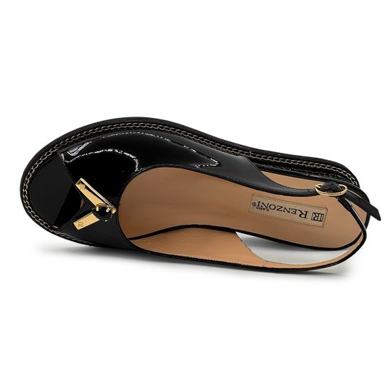 Босоножки ilasio Renzoni черные лакированная кожа - фото 5, H6590 IR NERO