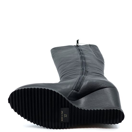 Сапоги Giorgio Piergentili черные кожаные демисезонные - фото 4, 