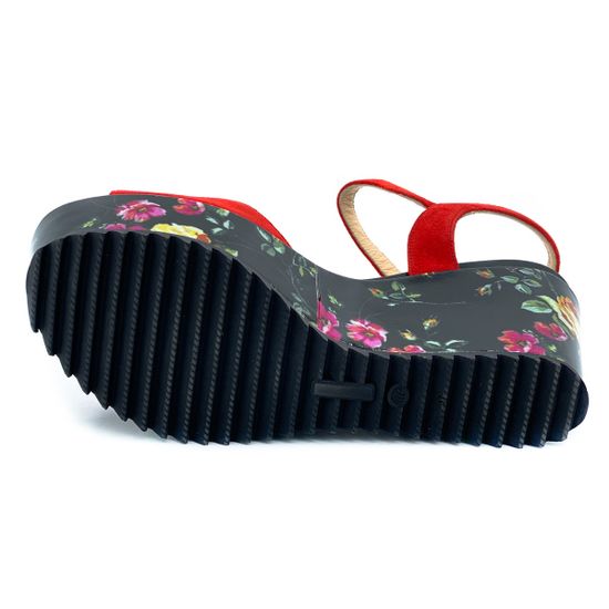 Босоножки Giorgio Piergentili красные замшевые - фото 4, 