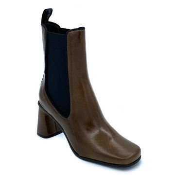 Ботильоны Jeannot коричневые кожаные демисезонные - фото 2, HJ575B JN