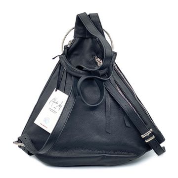 Рюкзак Renato Angi черный кожаный - фото 2, 2500381 RA