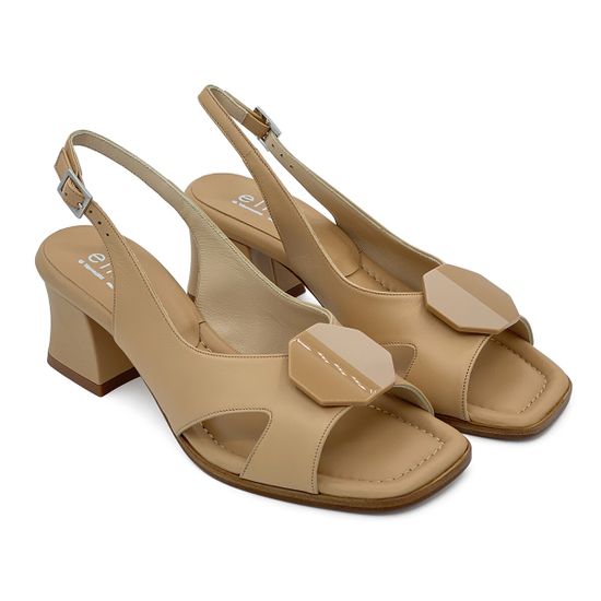 Босоножки Elisa Di Venezia бежевые кожаные(3002) - фото 7, E10633 ELISA 3002