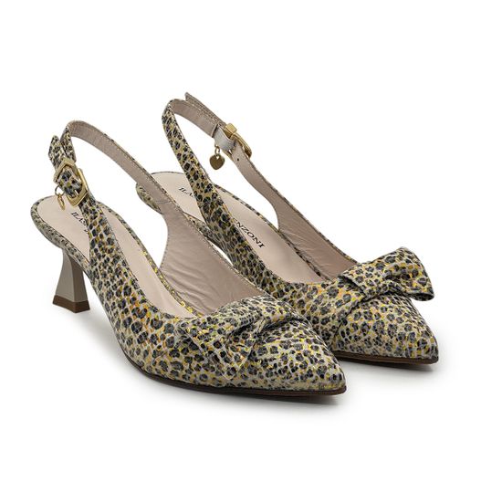 Туфли Ilasio Renzoni белые/золотистые кожаные с бантом - фото 7, 8020 IR BIANCO