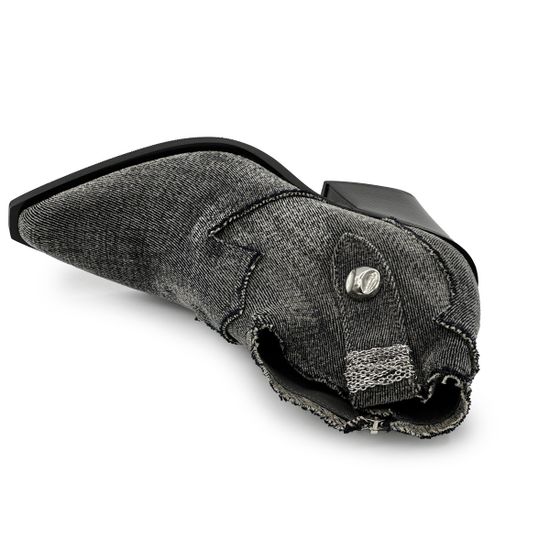 Ботинки казаки FRU.IT серые джинсовые с цепью демисезонные - фото 5, 8575 FR