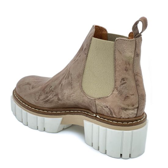 Ботинки Mimmu бронзовые кожаные демисезонные - фото 3, E502E1 MIM METAL