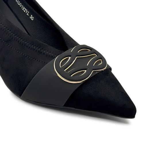 Туфли TUFFONI черные замшевые стрейч - фото 6, 1425012TVL TUF NERO