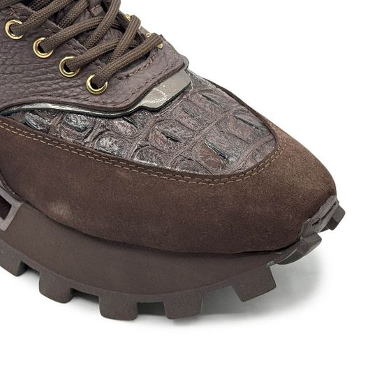 Кроссовки NILA&NILA коричневые замша/кожа на меху - фото 6, NO9012M NIL TDM