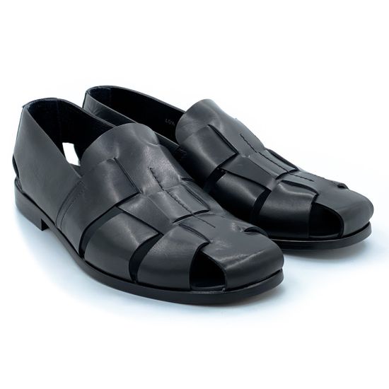 Сандалии Giampieronicola черные кожаные - фото 7, 