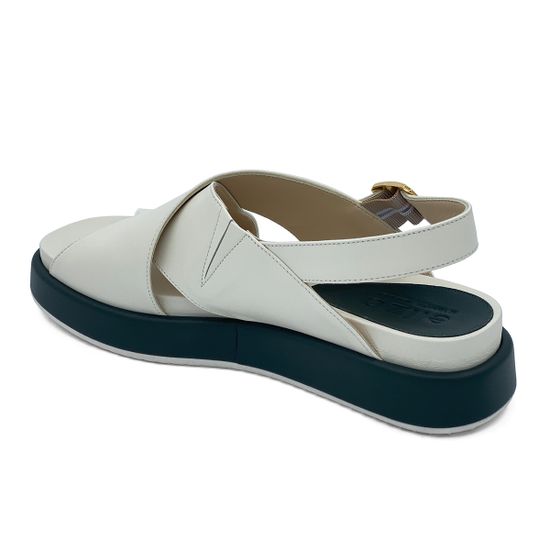 Босоножки Elisa Di Venezia бело-черные кожаные - фото 3, E10628 ELISA BIANCO