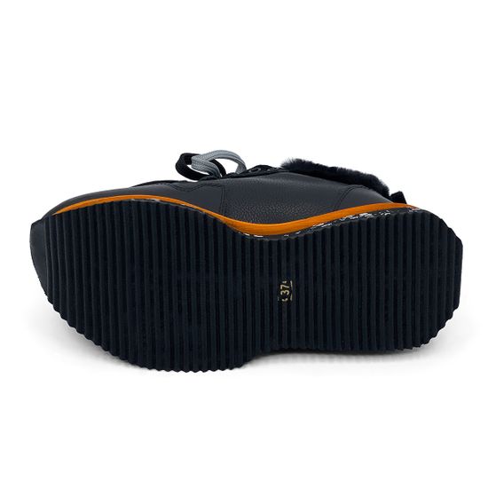 Кроссовки Nila Nila черные кожаные на меху - фото 4, NO5830M NIL NERO