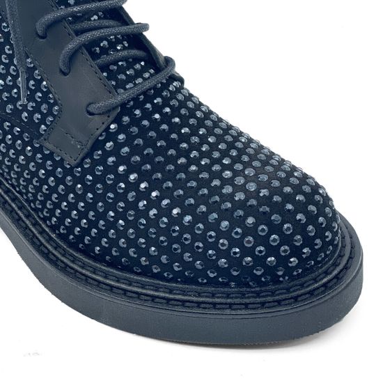 Ботинки Mimmu черные замша/кожа демисезонные - фото 6, M112M19 MIM