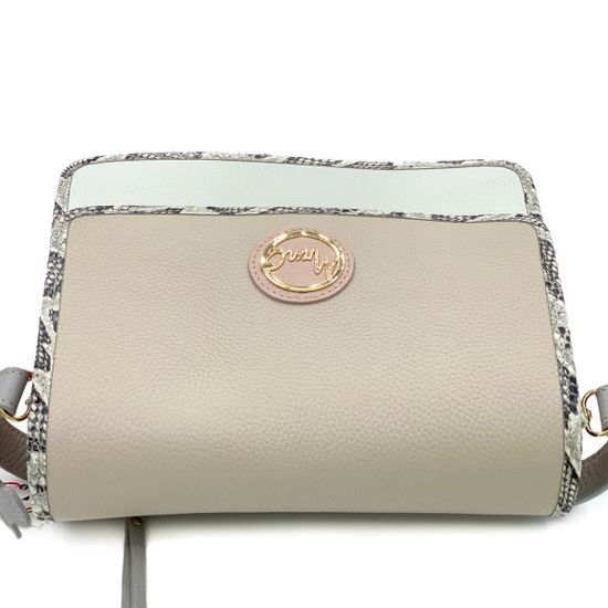 Сумочка Marina Creazioni бежево-розовая маленькая кожаная - фото 4, 