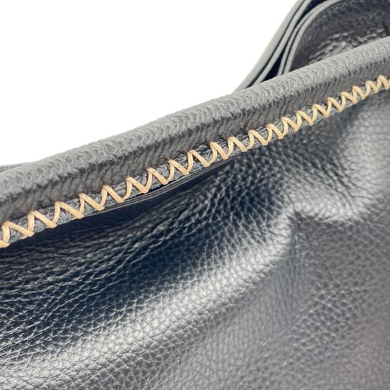 Сумка Di Gregorio черная кожаная - фото 5, 