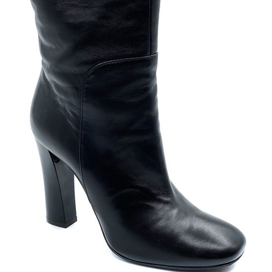 Сапоги Ninalilou черные кожаные демисезонные - фото 6, 222733 NL